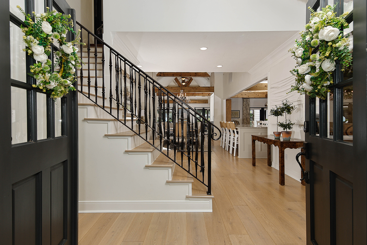 View from front door through to dining and kitchen